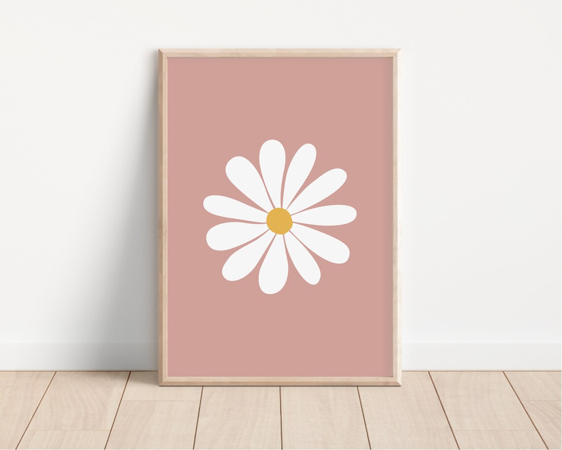Daisy Print Boho Floral Poster, Girls Room Decor - Image 4
