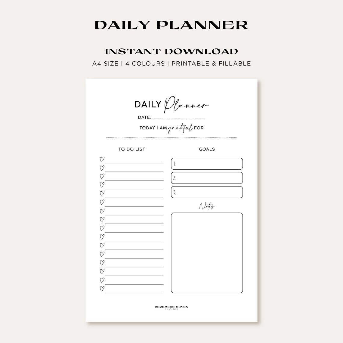 Simple Daily Planner, Productivity Schedule