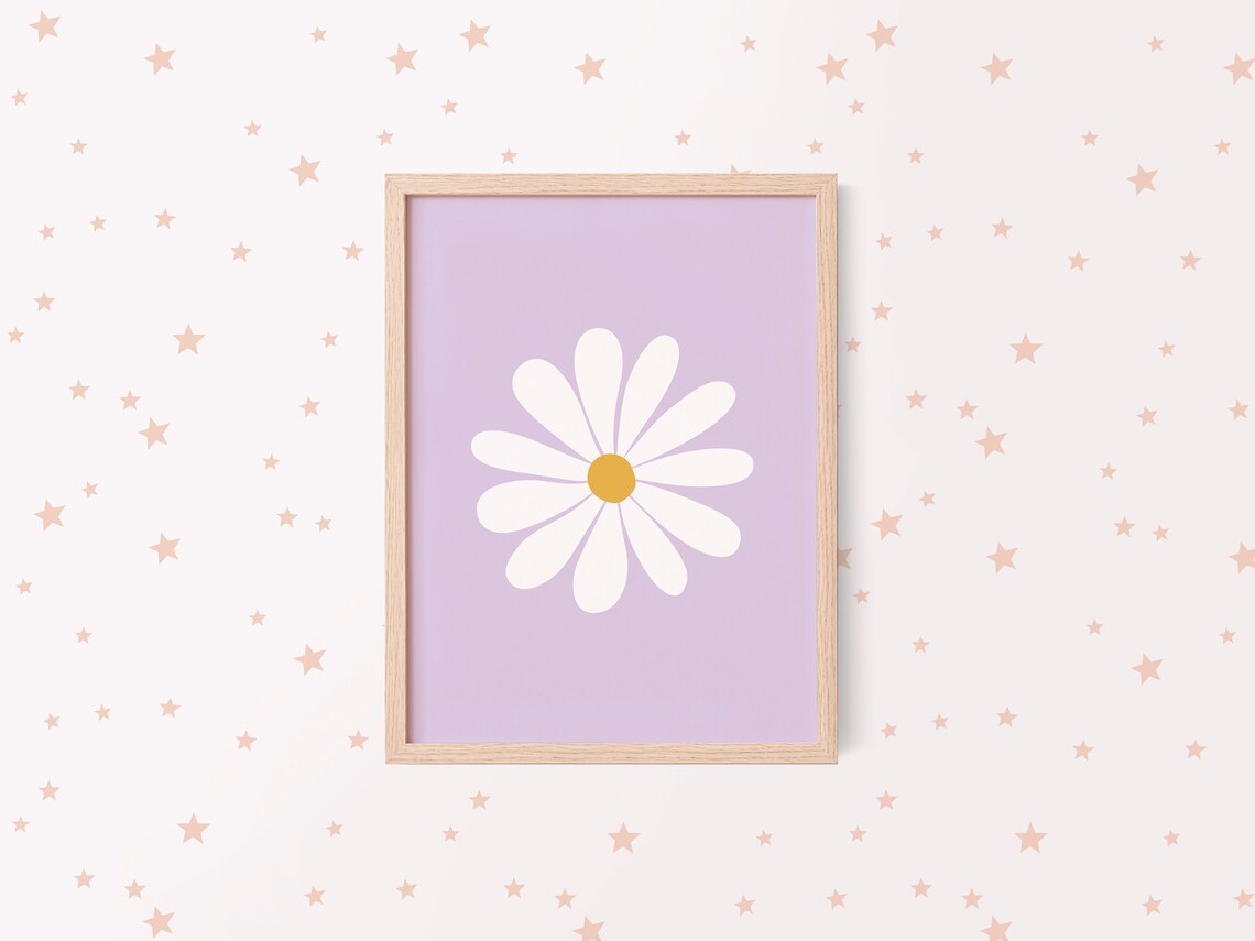 Daisy Print, Boho Floral Nursery Art Print - Image 3