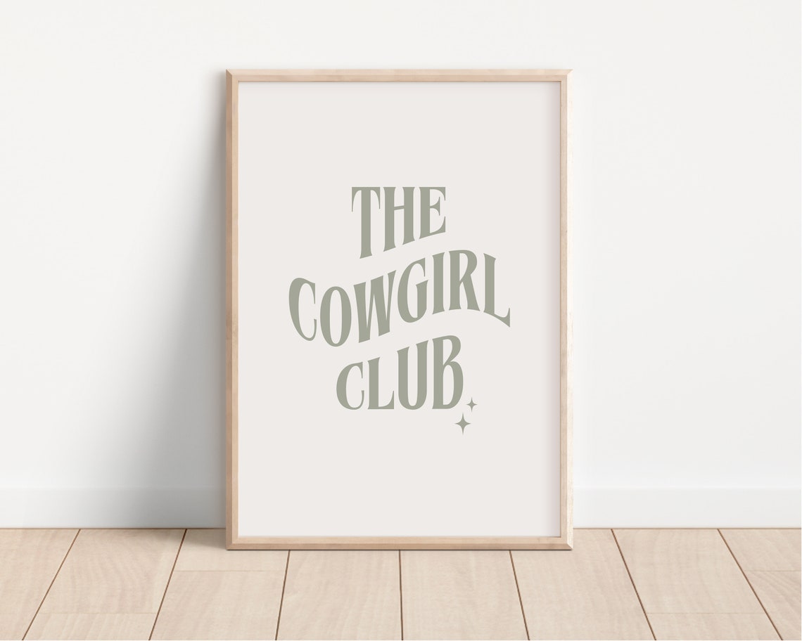 The Cowgirl Club Print Western Art Print Cowgirl Wall Art Rodeo Print Trendy Wall Art Retro Western Wall Art Wall Art - Image 3