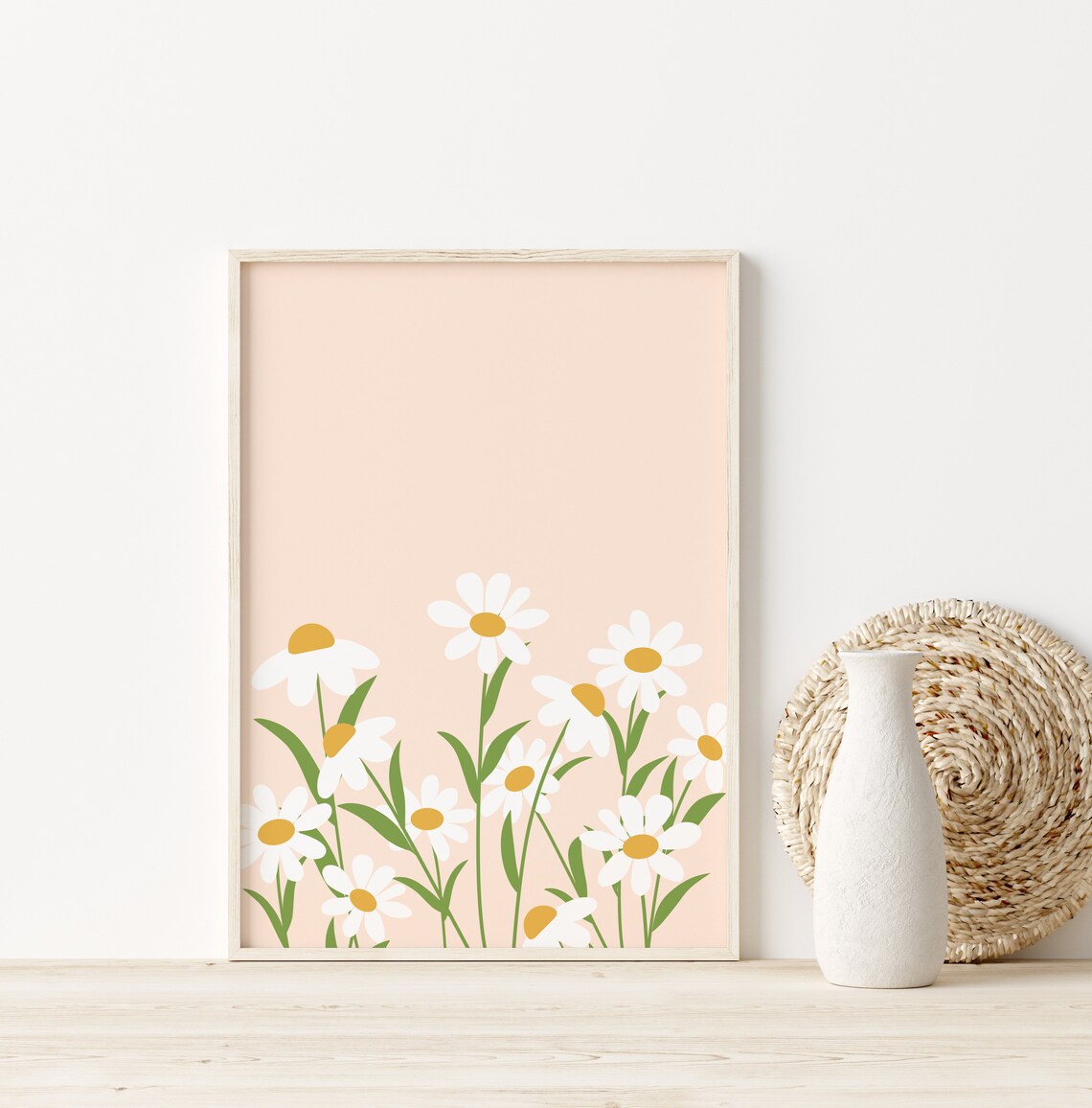 Daisy Nursery Wall Art, Boho Floral Poster - Image 2