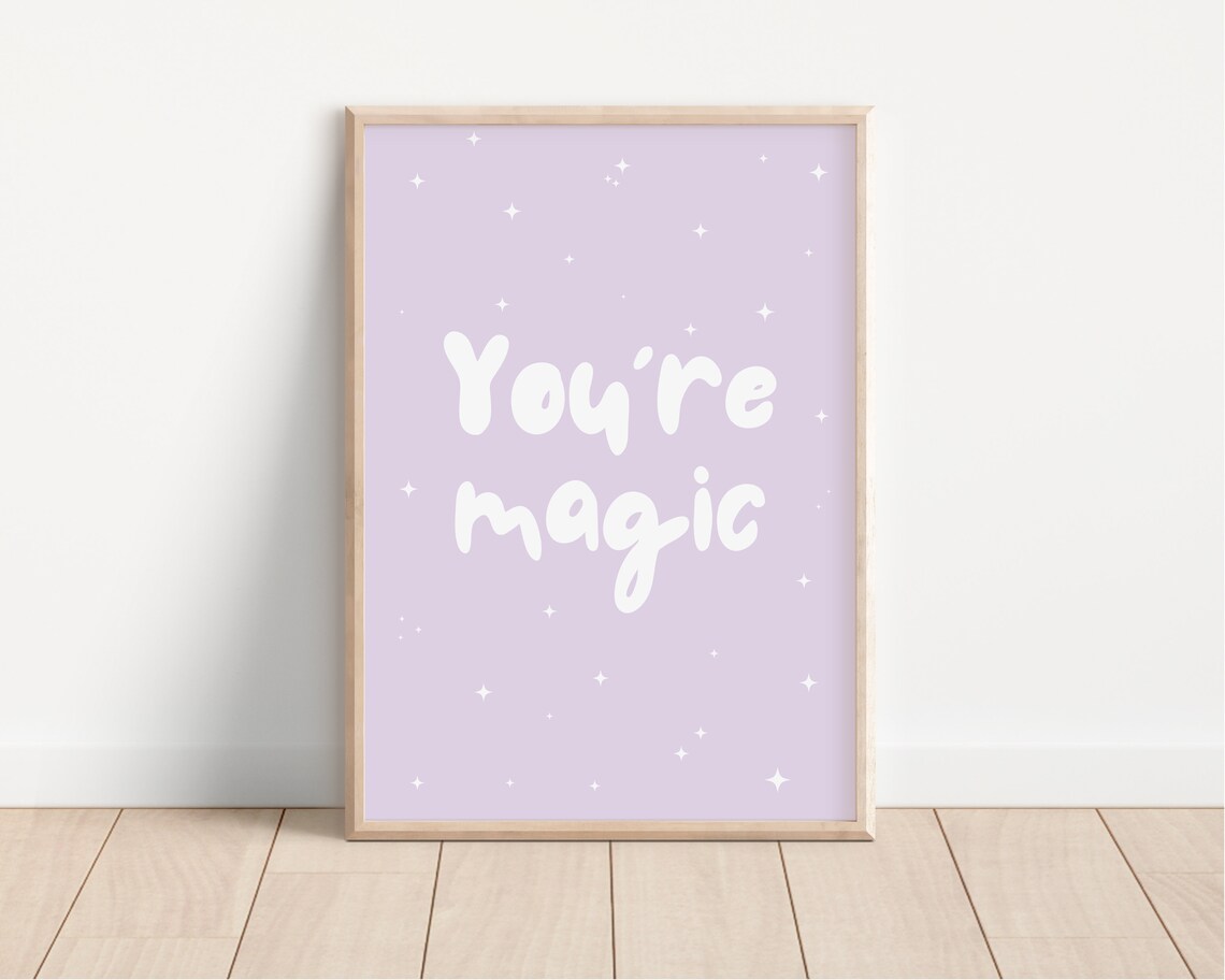 Youre Magic Lilac Boho Nursery Art Print - Image 3