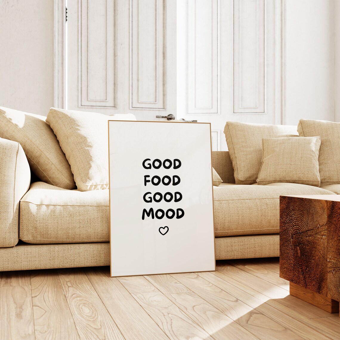 Good Food Good Mood Aesthetic Kitchen Poster - Image 3