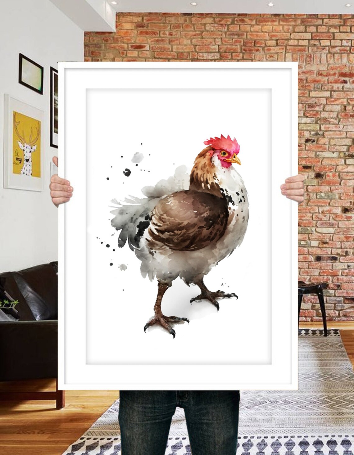 Custom Hen Painting, Watercolor Pet Portrait - Image 4
