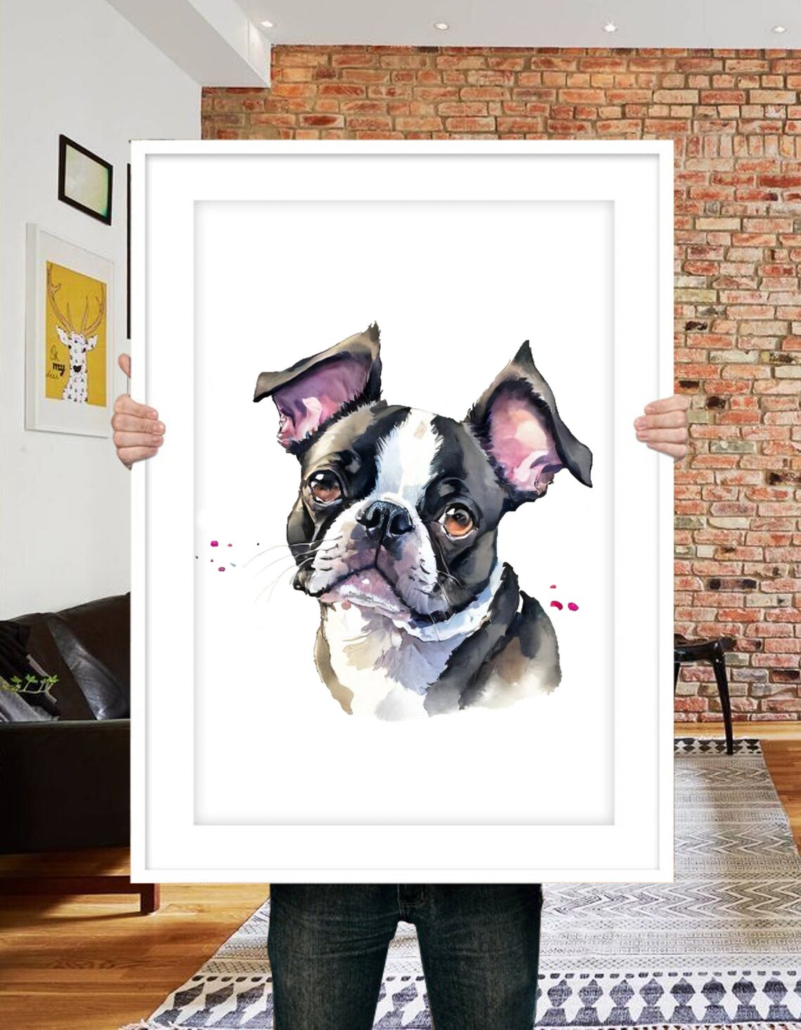 Custom Pet Portrait Dog Portrait Art Print - Image 4