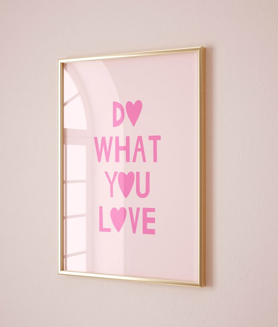 Girly Wall Art Motivational Poster Preppy Room Decor Trendy Wall Art Pink Poster Living Room Decor Retro Wall Art Apartment Wall Decor