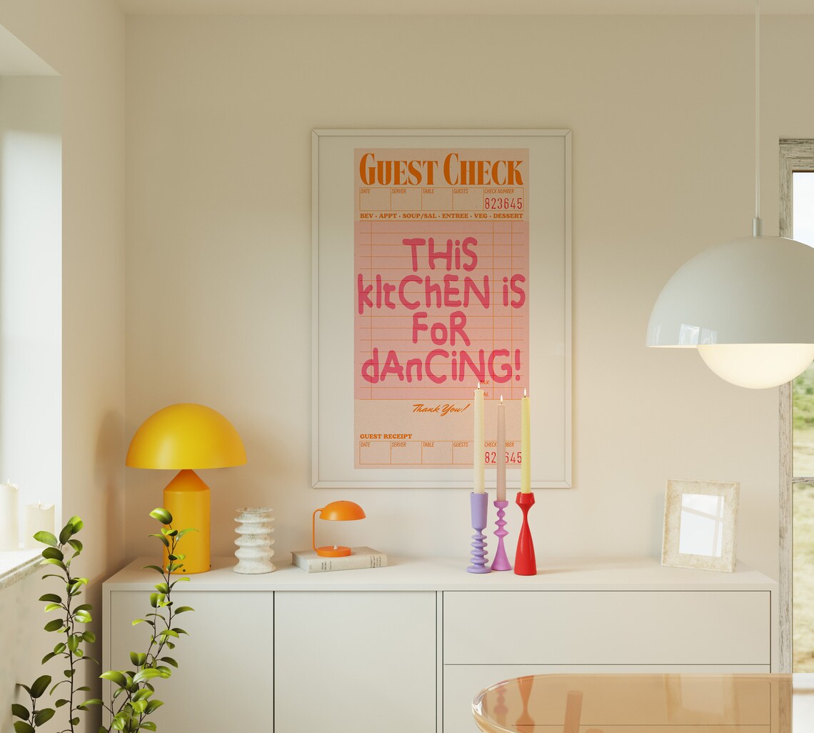 Guest Check Retro Kitchen Decor Art Print - Image 3