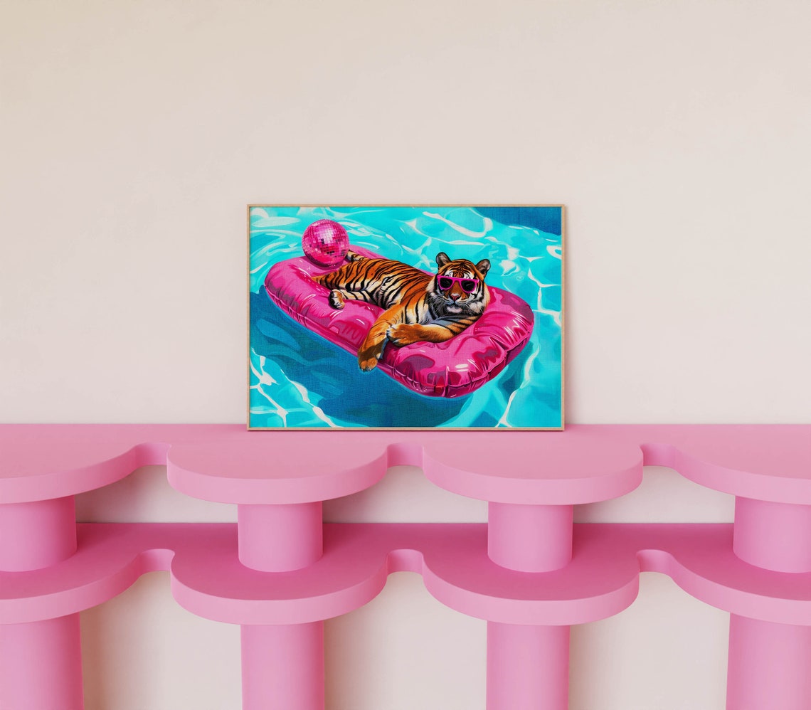 Tiger Beach Beach House Decor Poster - Image 2