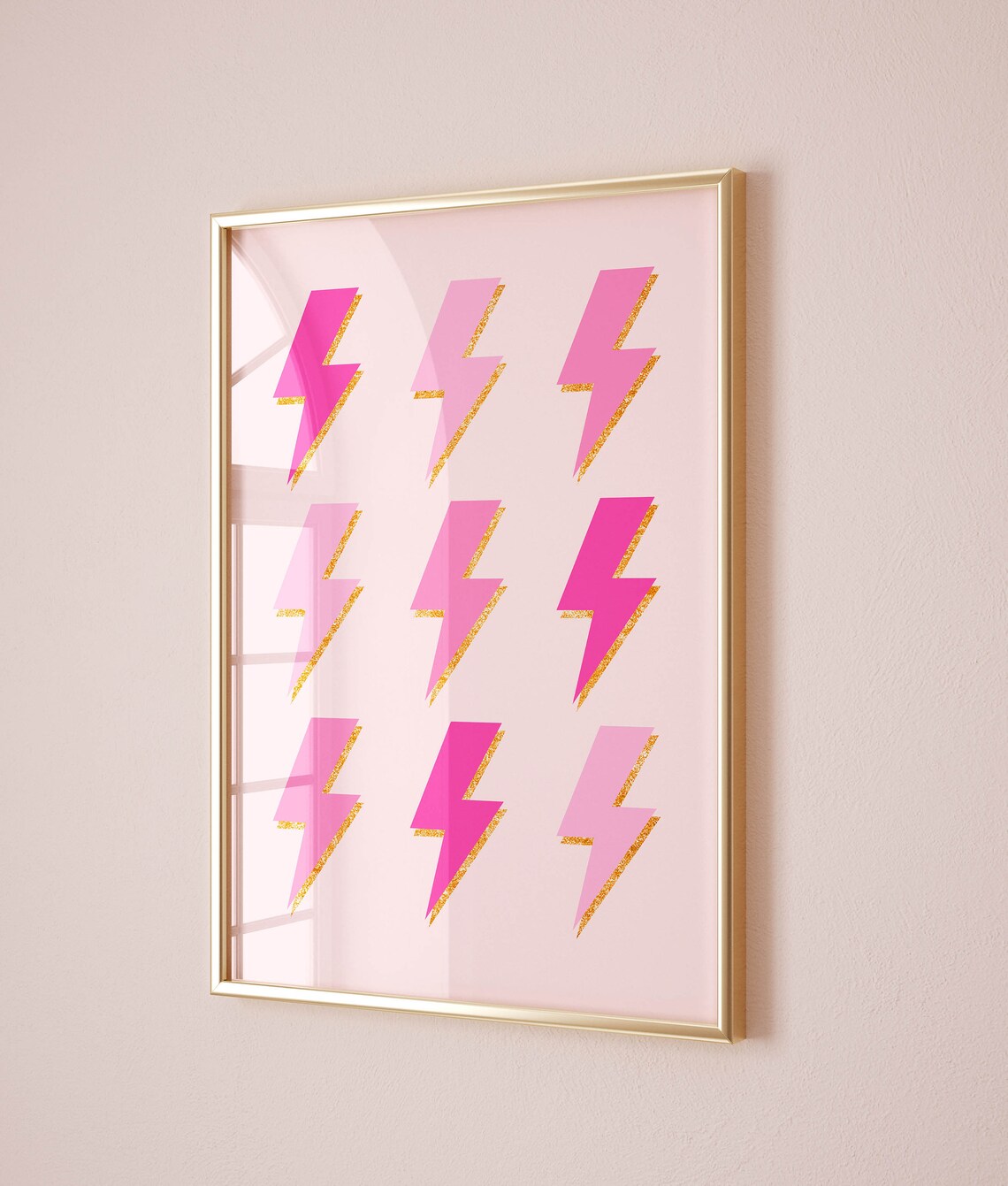 Lightning Bolts Preppy Poster, Trendy Girls Room Decor - Image 2