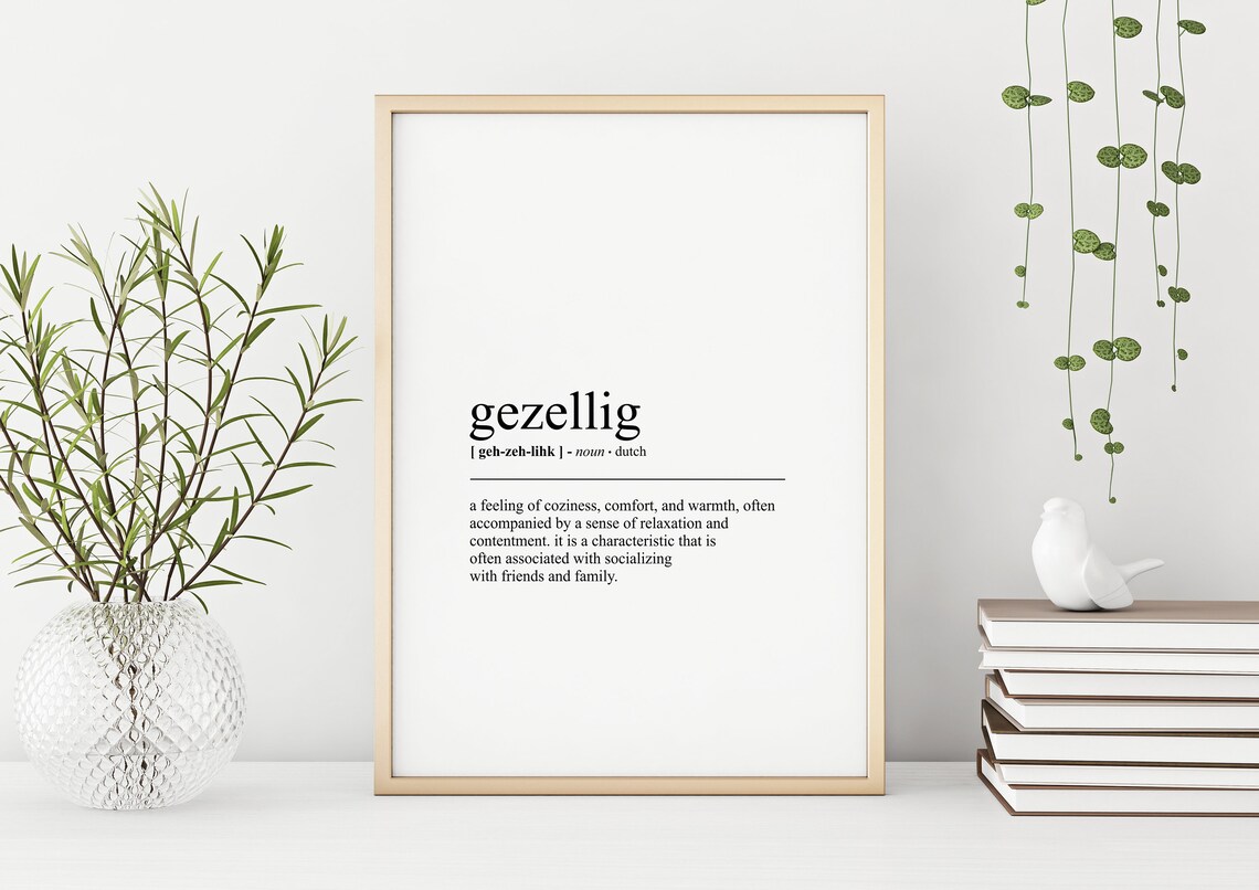 Gezellig Definition Print, Minimalist Dutch Quote - Image 3