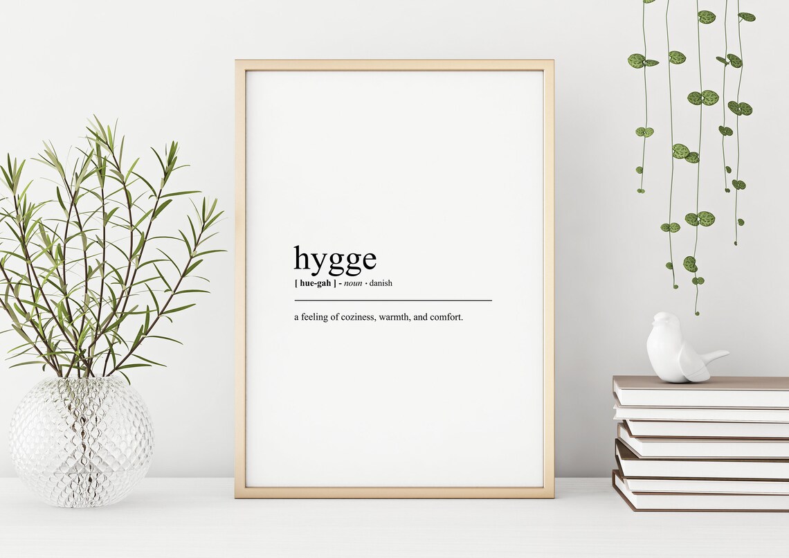 Hygge Danish Typography Word Definition Minimalist Dictionary Poster - Image 3