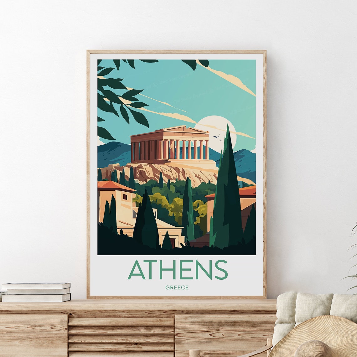 Athens Greece Acropolis Parthenon Ancient Temple Ruins Poster - Image 2