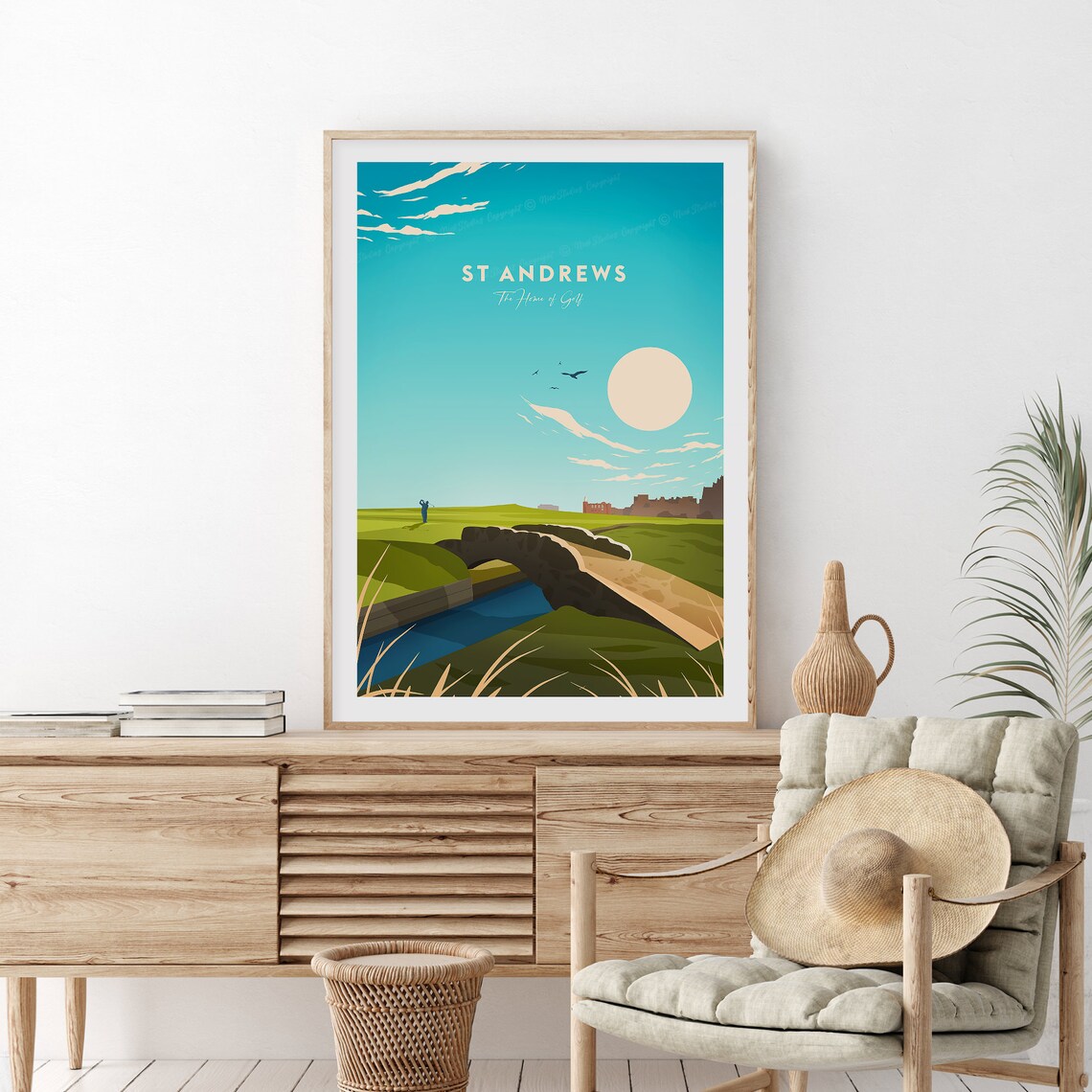 St Andrews Traditional Golf Club Print Scotland - Image 2