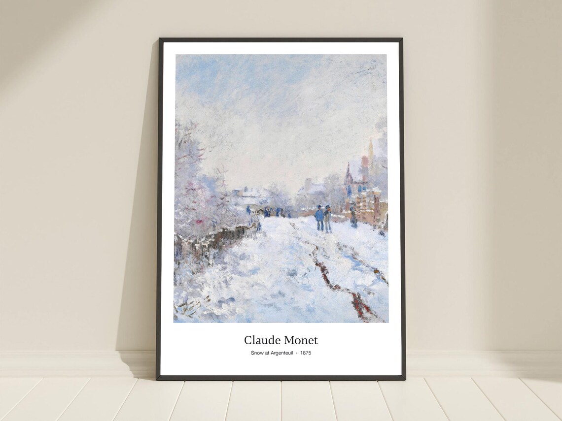 Claude Monet Snow at Argenteuil Art Print