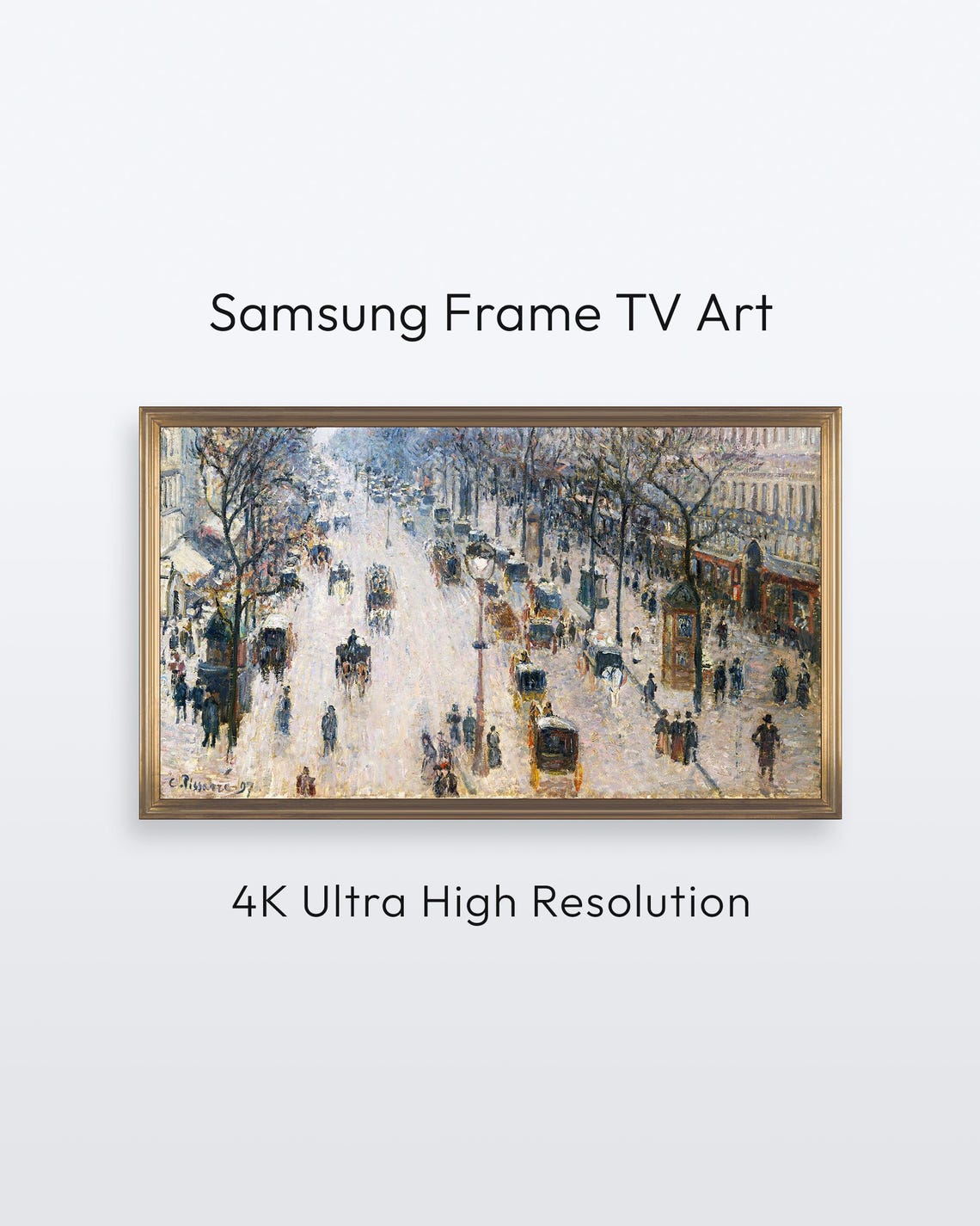 Pissarro The Boulevard Montmartre Samsung Frame Tv Art 4k Print