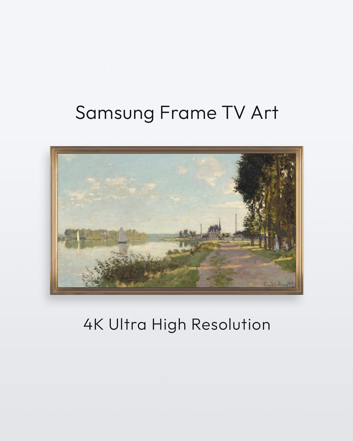 Monet Argenteuil For Samsung Frame Tv Famous Painting 4k Print