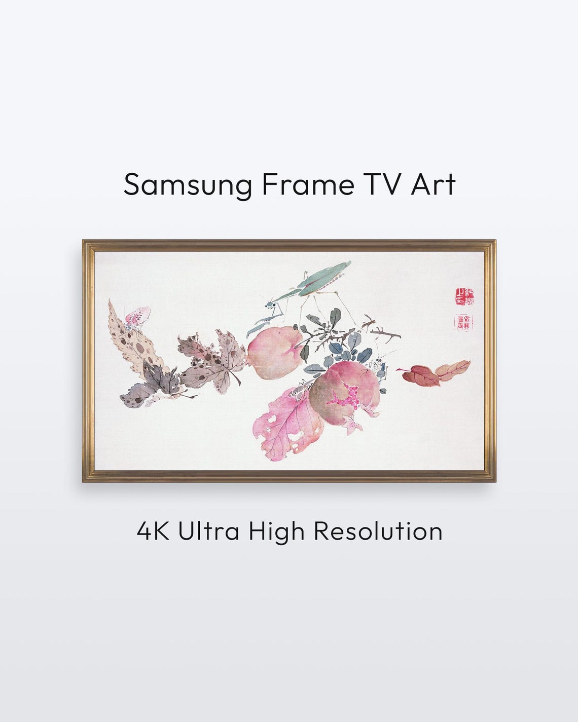 Samsung Frame Tv Art Praying Mantis Painting 4k Print