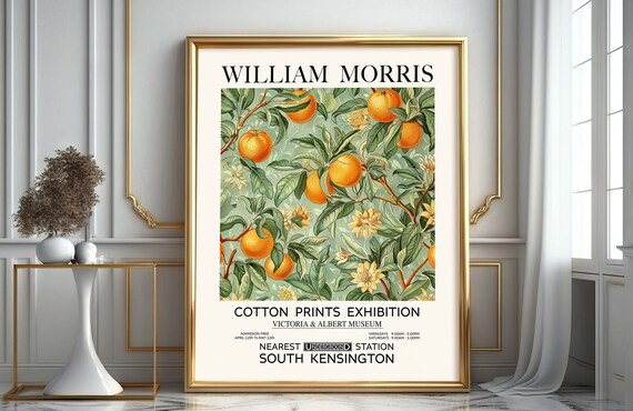 William Morris Print Orangesnaranjas William Morris Poster William Morris Vintage Fruit Print Victoria Albert Museum Textile Print