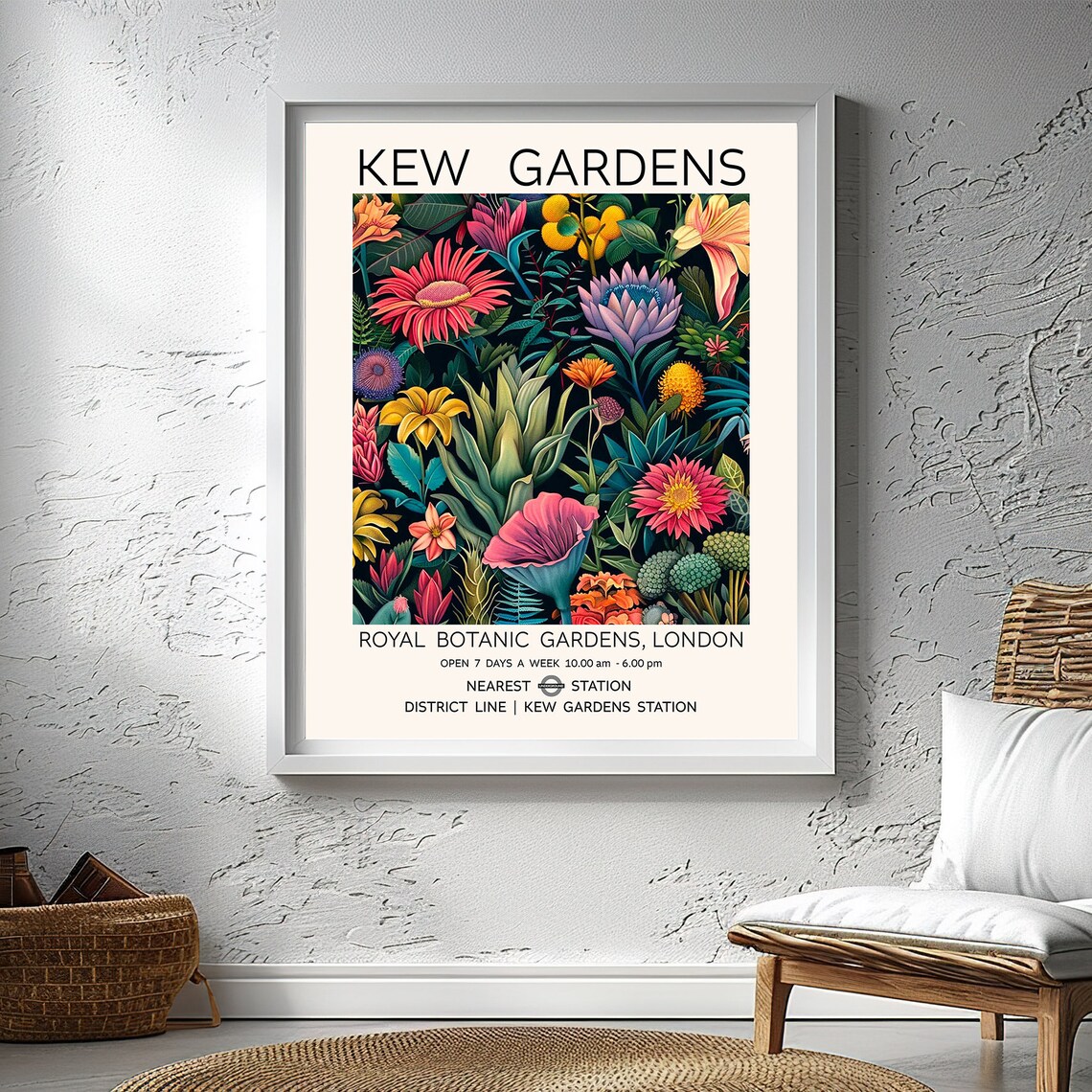 Kew Gardens Royal Botanic Gardens London Vintage Floral Poster - Image 2