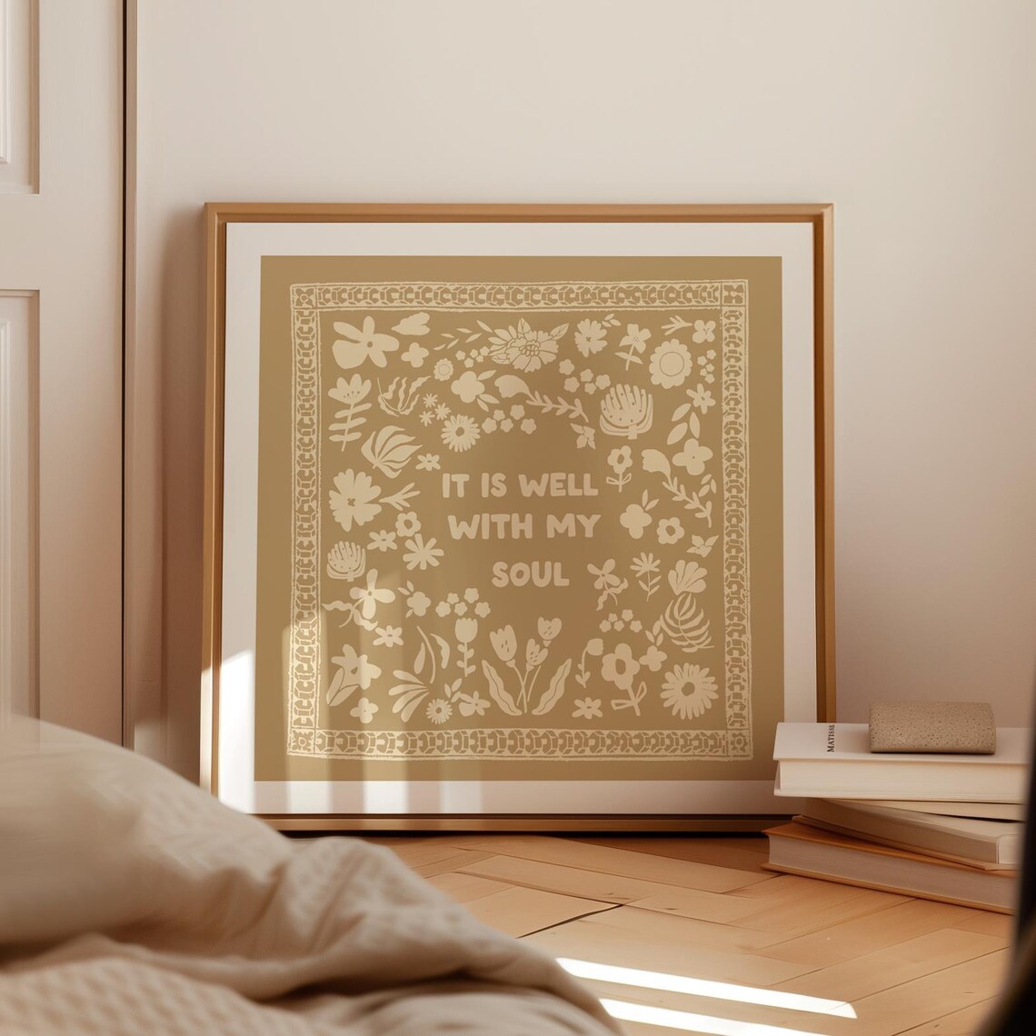 Vanilla Latte It Is Well Christian Illustration Poster