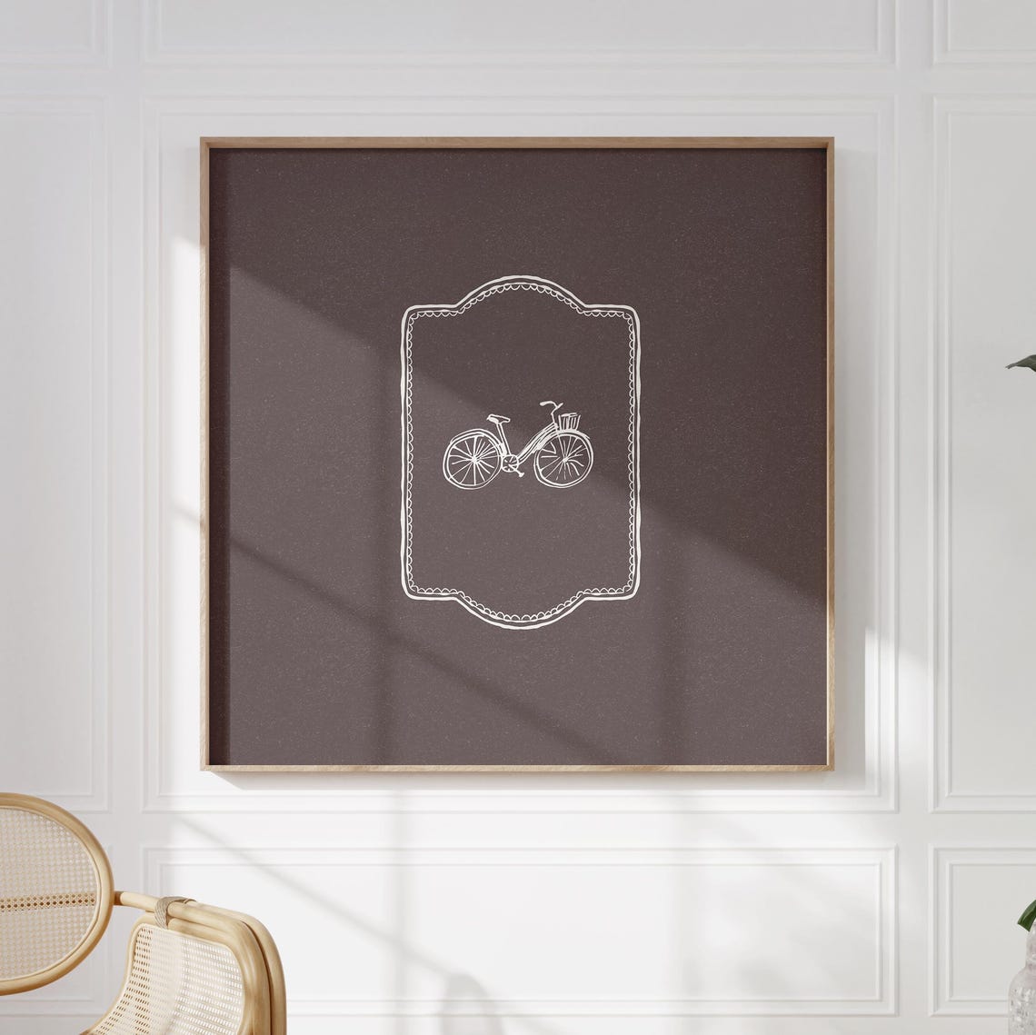 Minimal Sweet Bicycle Square Print Instant Wall Art Trendy Decor Illustration Living Room Art Nursery Decor - Image 2