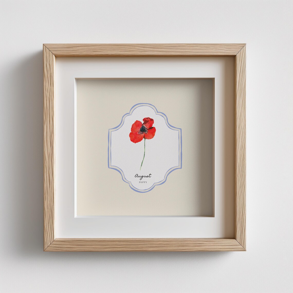 August Birth Month Flower Personalized Gift, Art Print - Image 2