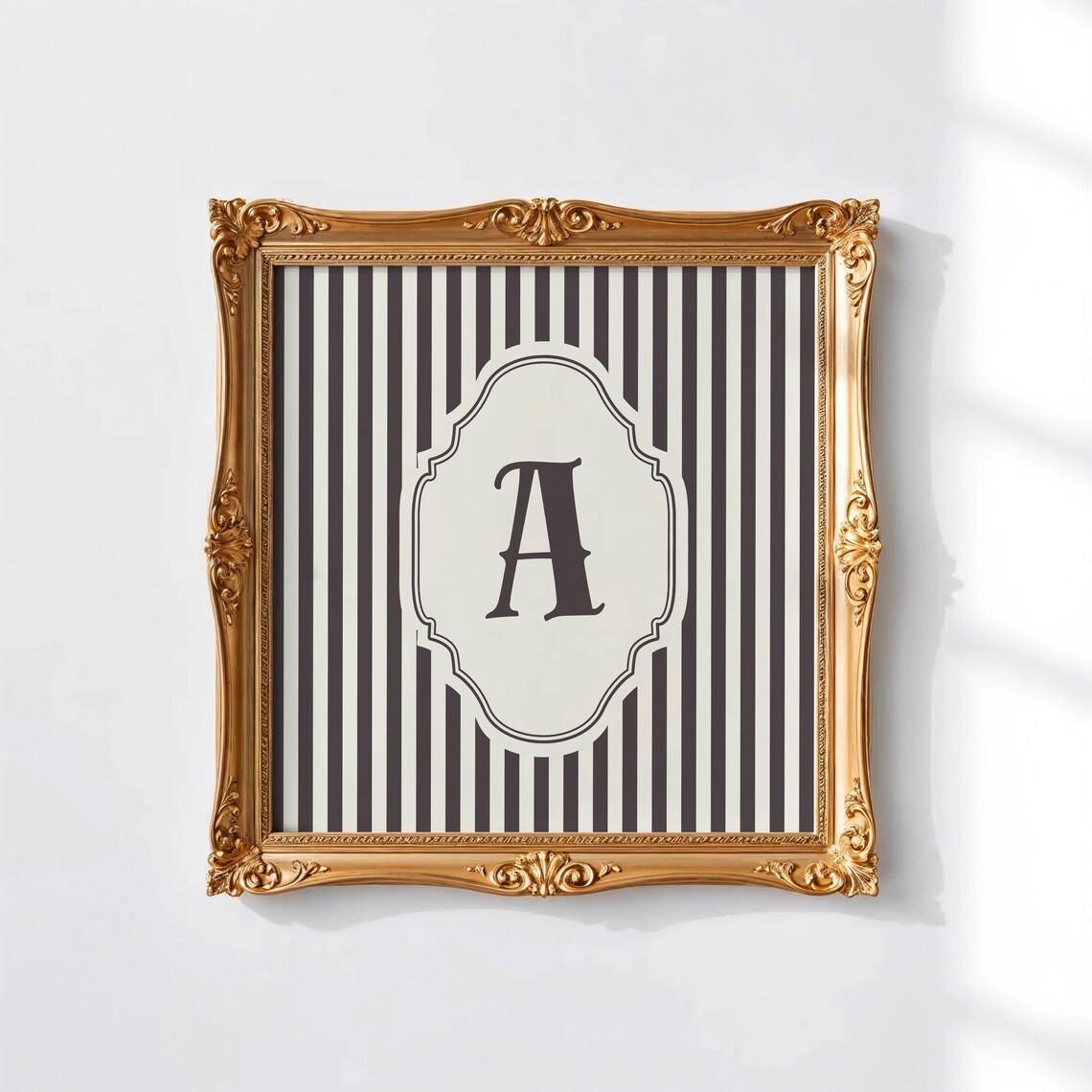 Square Initial Personalized Gift, Watercolor Art Print - Image 2