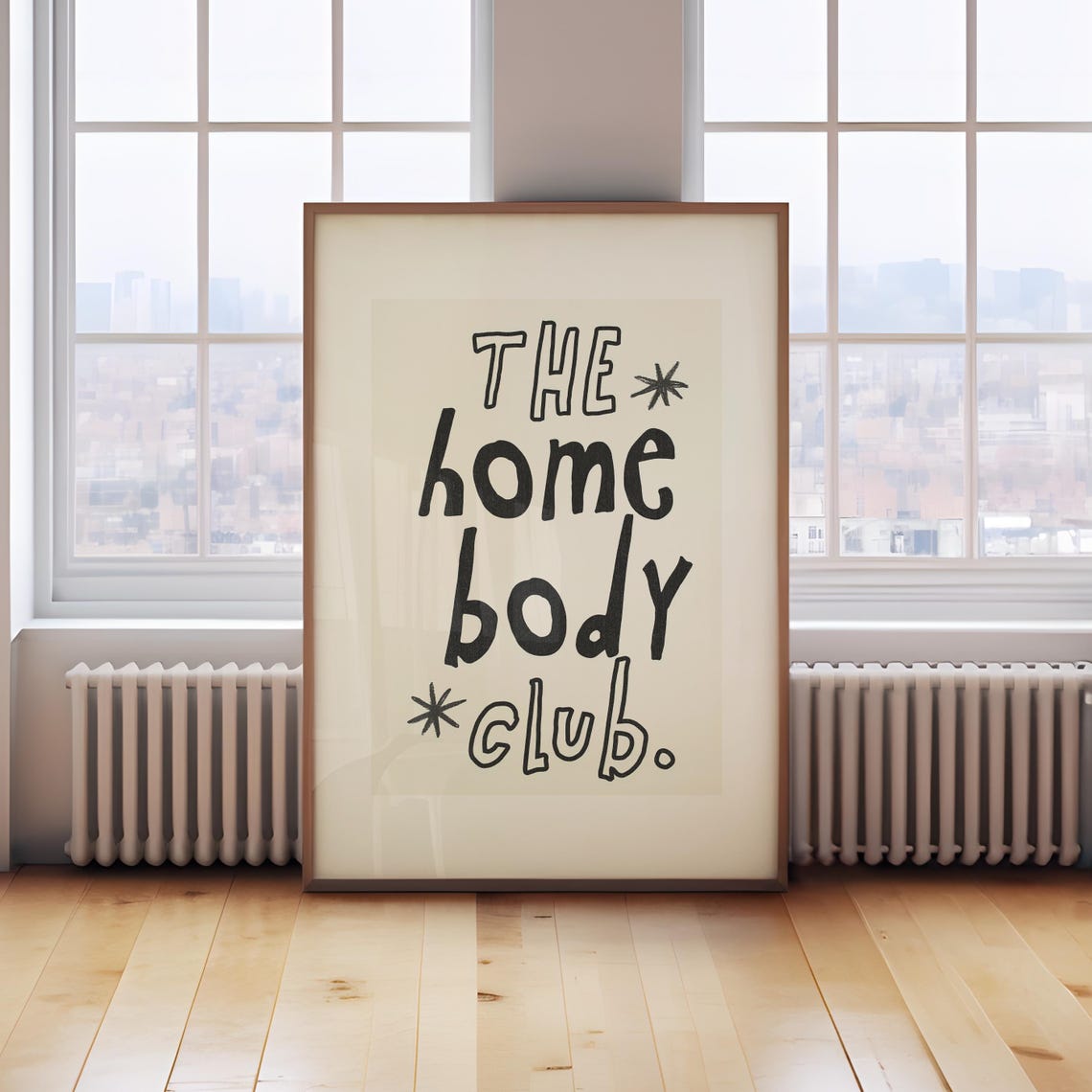 The Homebody Club Black Hand Lettered Quote Trendy Wall Art Print - Image 3