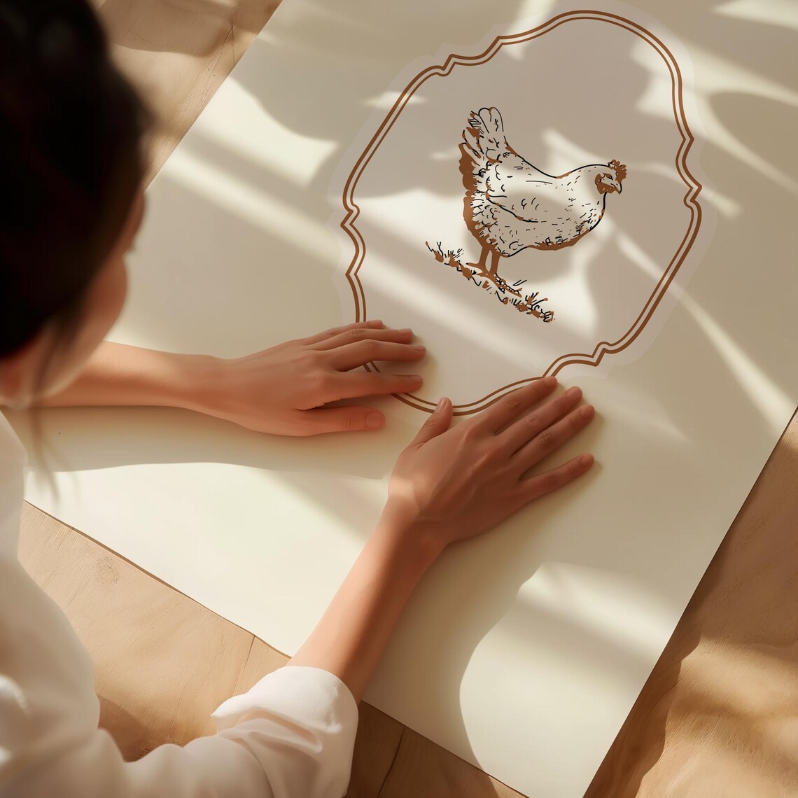 Chicken Illustration Art Print, Nursery Decor - Image 3