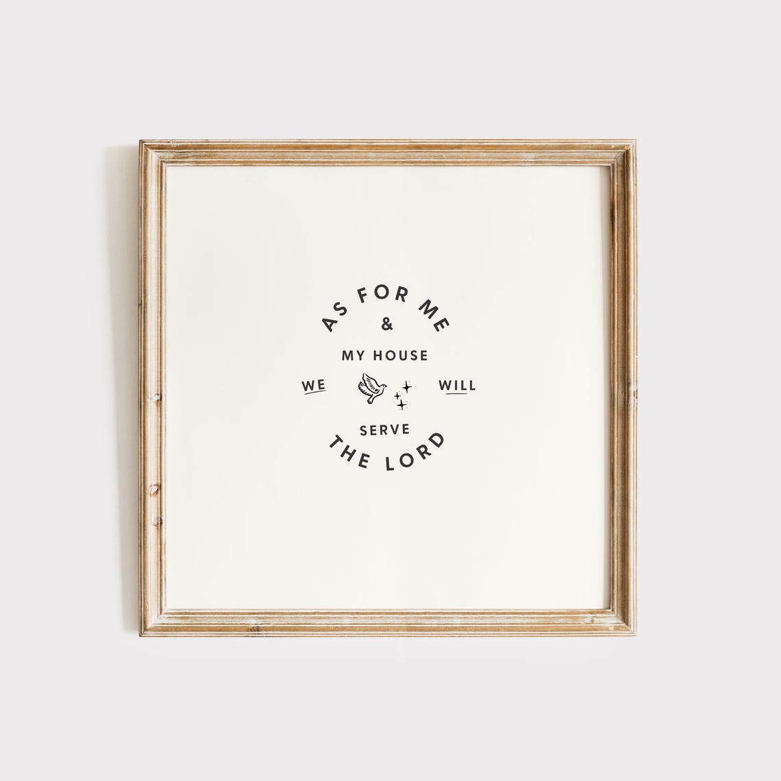 As For Me And My House We Will Serve The Lord Circle Quote Poster