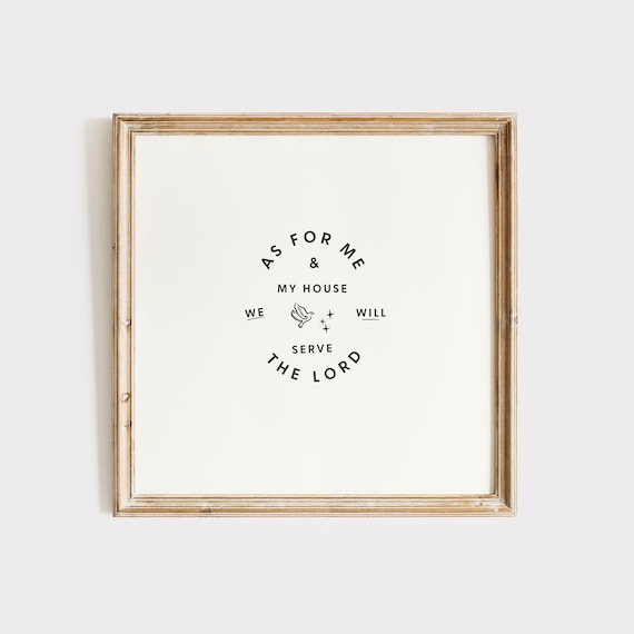 As For Me And My House We Will Serve The Lord Circle Quote Poster