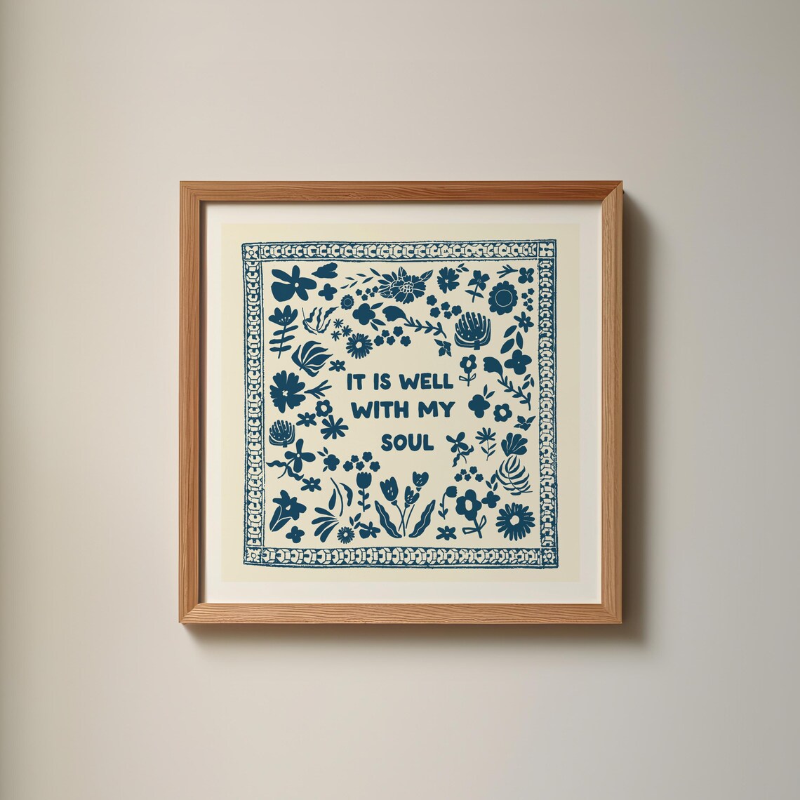 It Is Well Christian Illustration, Living Room Art Print - Image 2