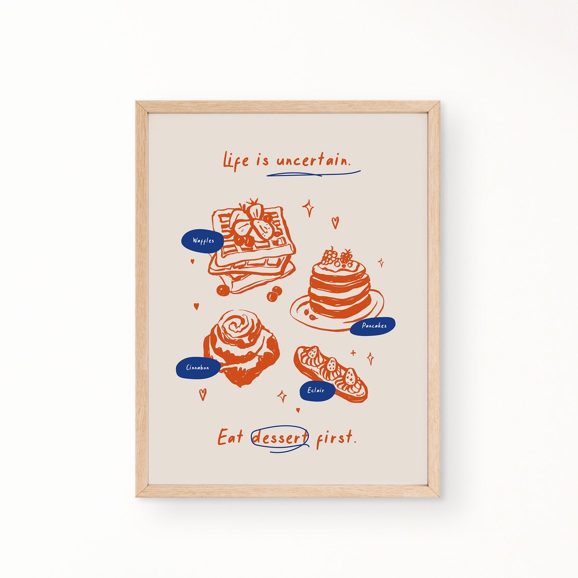 Dessert Sketch, Vintage Food Poster - Image 2