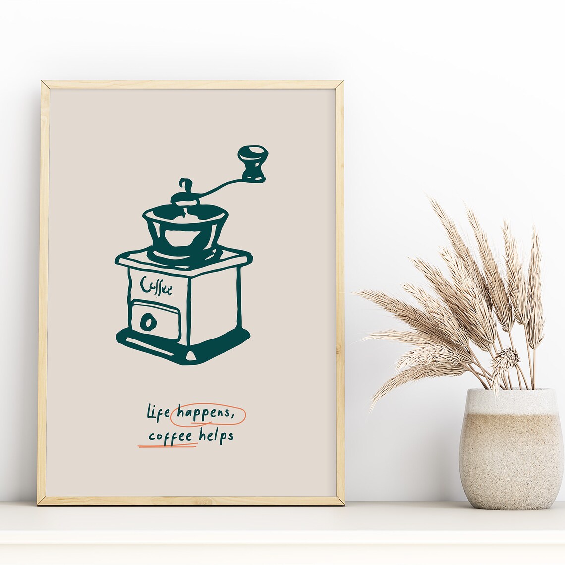 Coffee Grinder Modern Style Kitchen Decor Poster - Image 3
