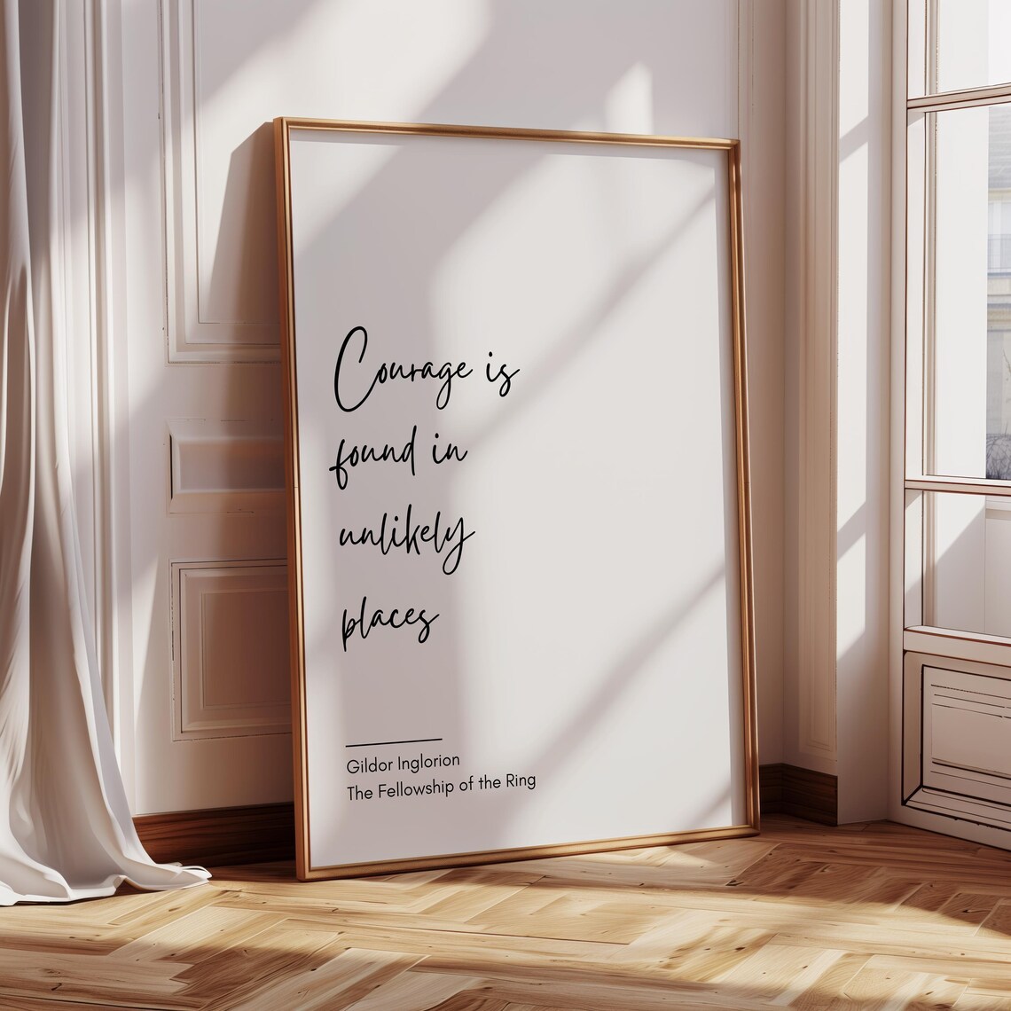 J.R.R. Tolkien Courage Quote, Minimalist Art Print