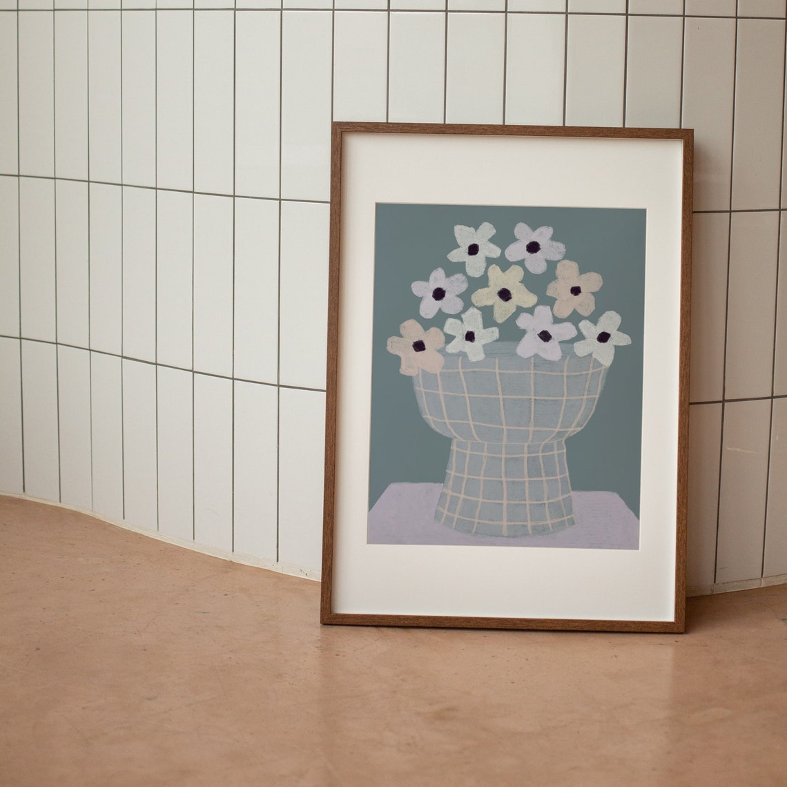 Flowers In A Vase, Scandi Boho Floral Art Print - Image 2
