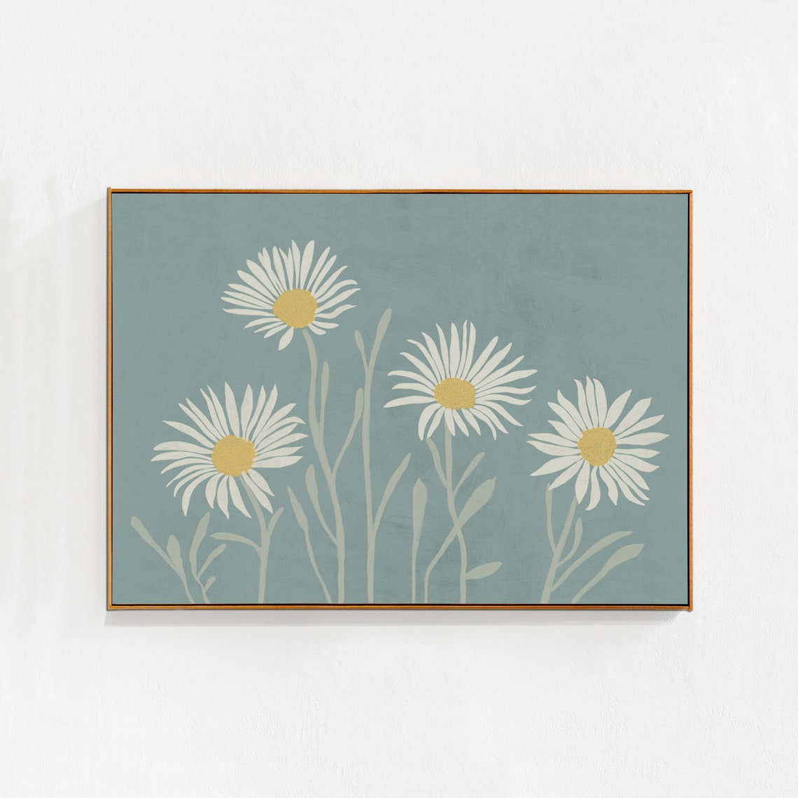 Daisies Pastel Scandi Eclectic Floral Poster - Image 3