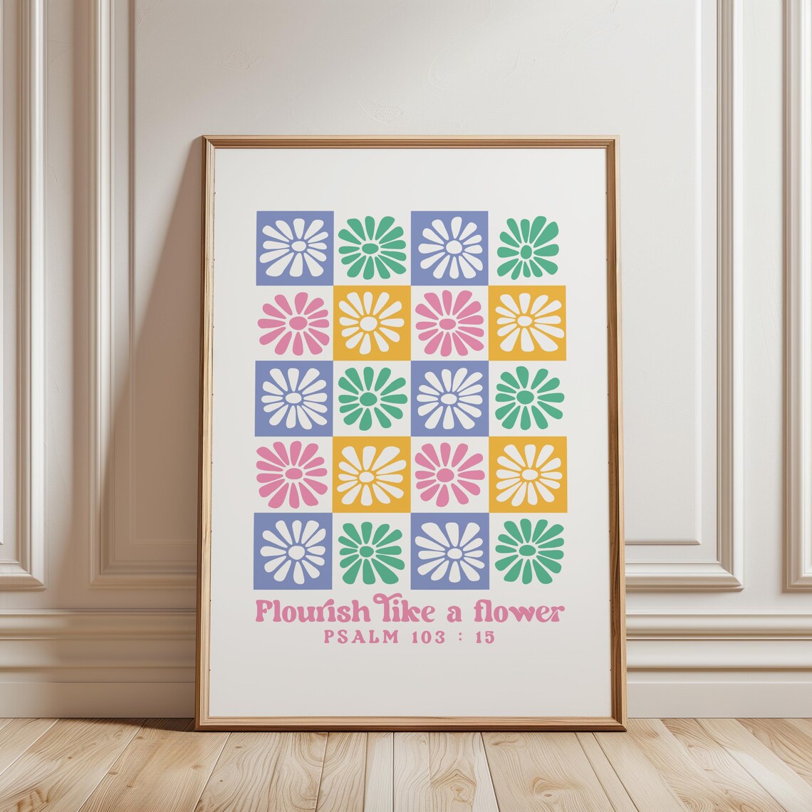Boho Floral Flourish Like A Flower Psalm 103:15 - Image 2