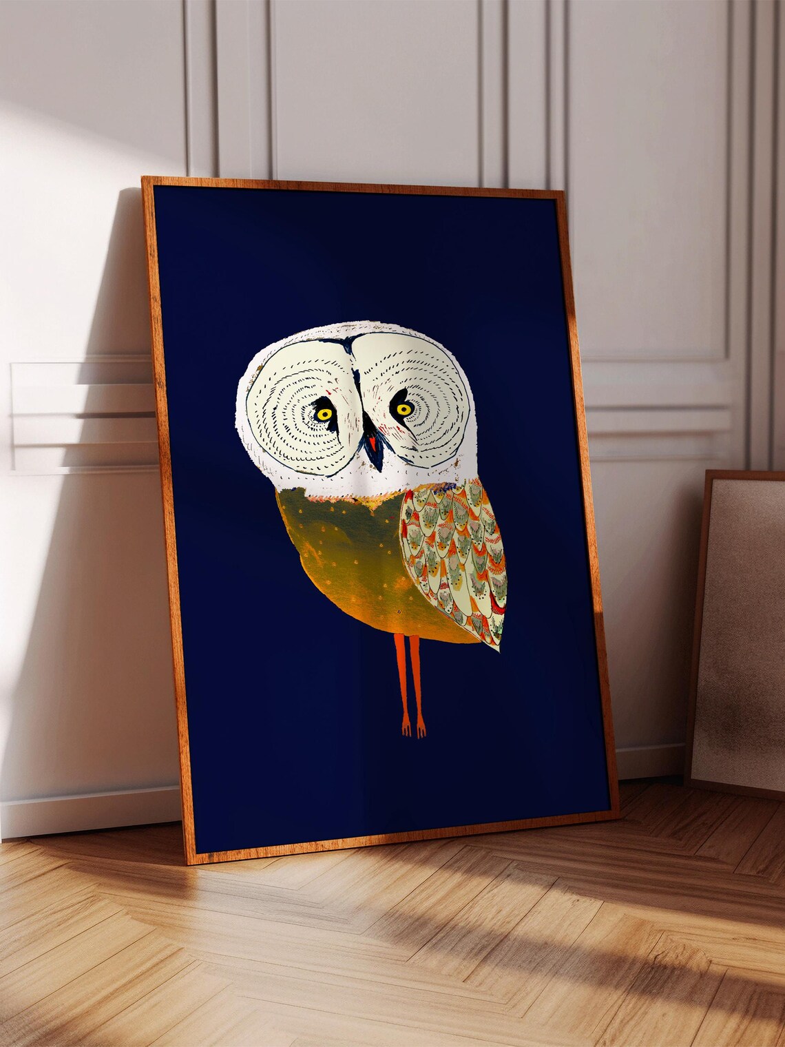 Snow Owl Whimsical Home Decor Art Print