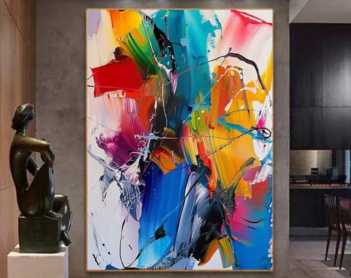 Abstract Colorful Acrylic Art for Living Room