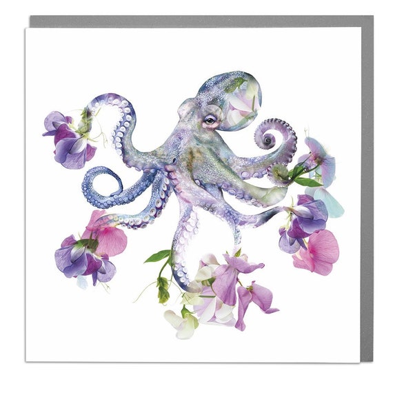 Octopus Greeting Card By Lola Design