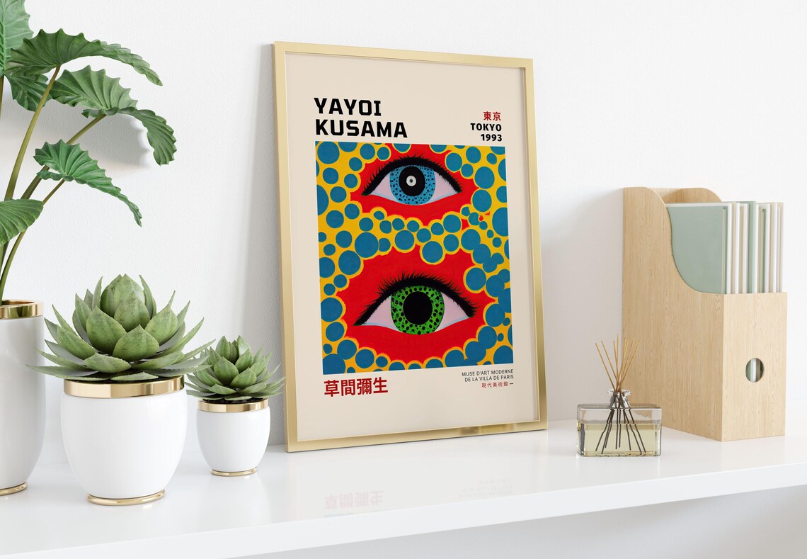 Yayoi Kusama Tokyo 1993 Pop Art Eyes Polka Dot Gallery Poster - Image 2