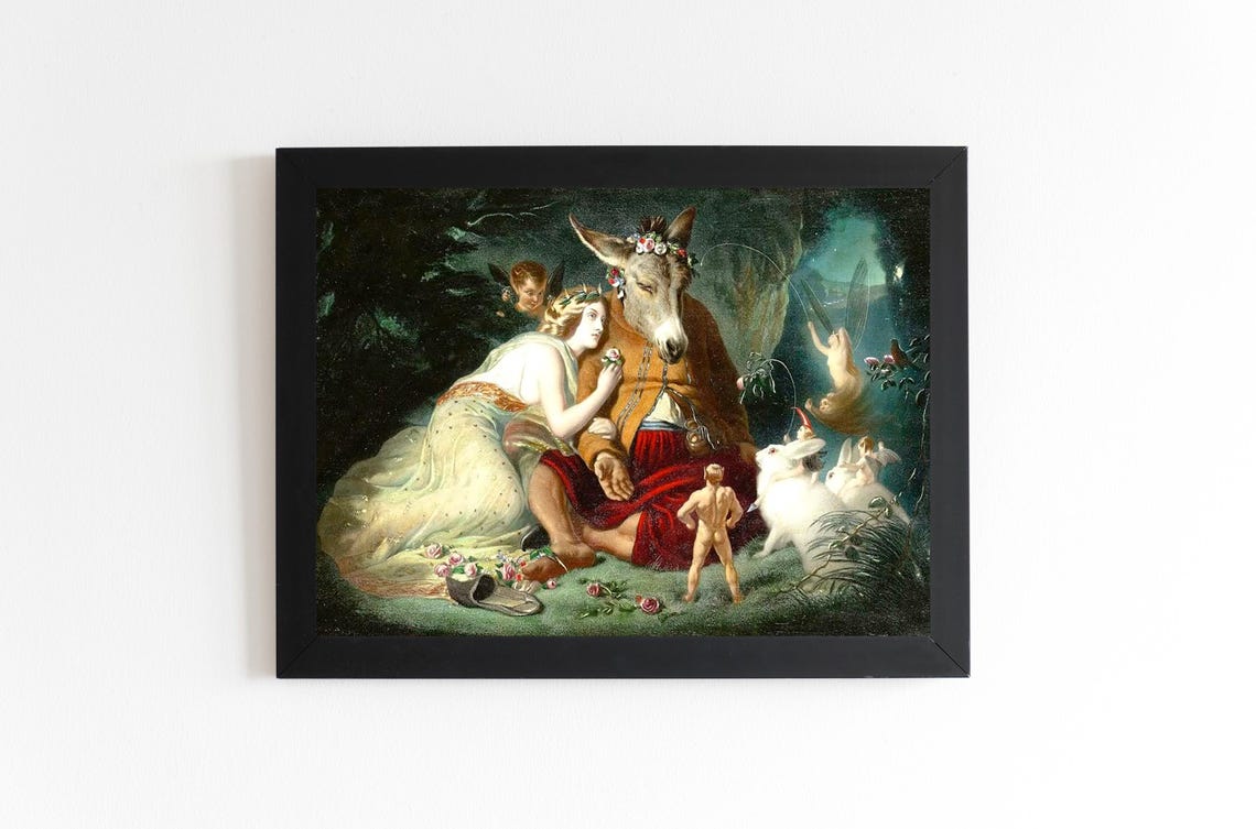 Titania And Bottom From A Midsummer Night's Dream Classic Art Poster - Image 3