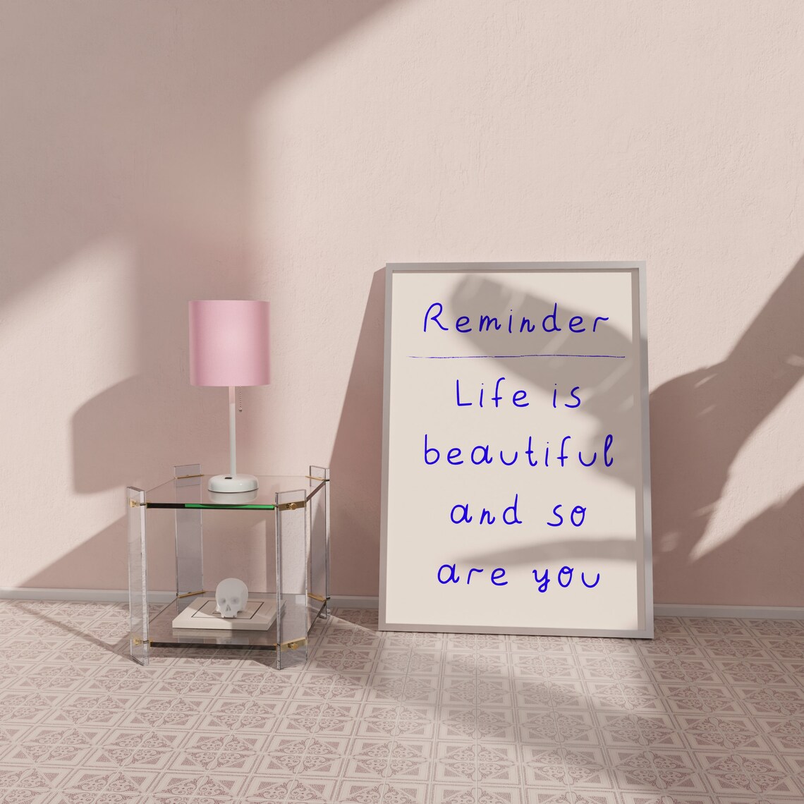 Life Is Beautiful Minimalist Positive Quote Poster - Image 2