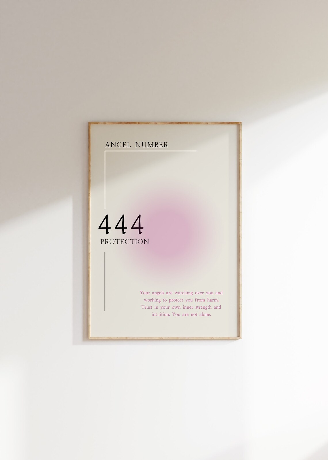 Angel Number 444 Minimalist Spiritual Poster Print