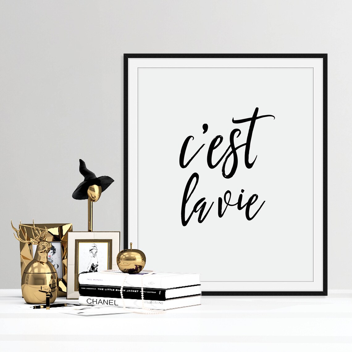 Cest La Vie French Script Typography Travel Quote Minimalist Poster - Image 5