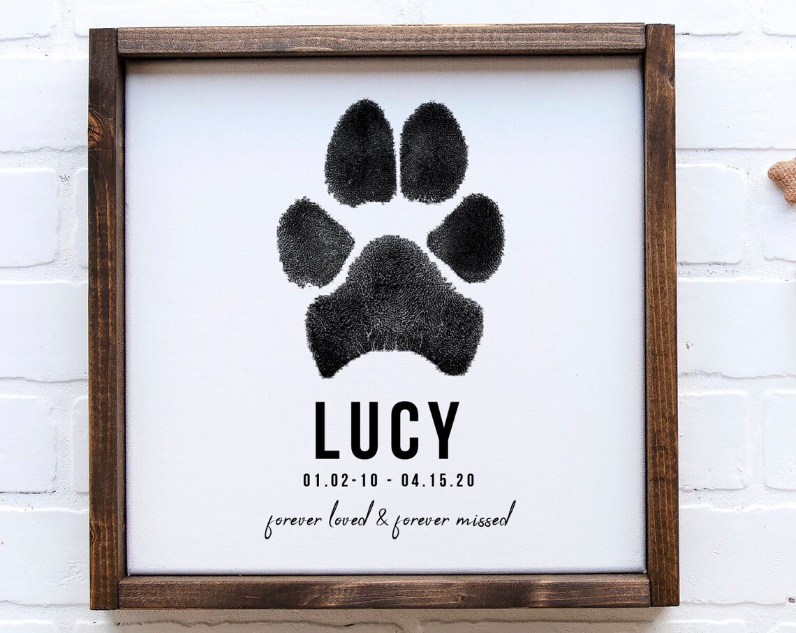 Ink Paw Print Memorial Custom Paw Print Art Print