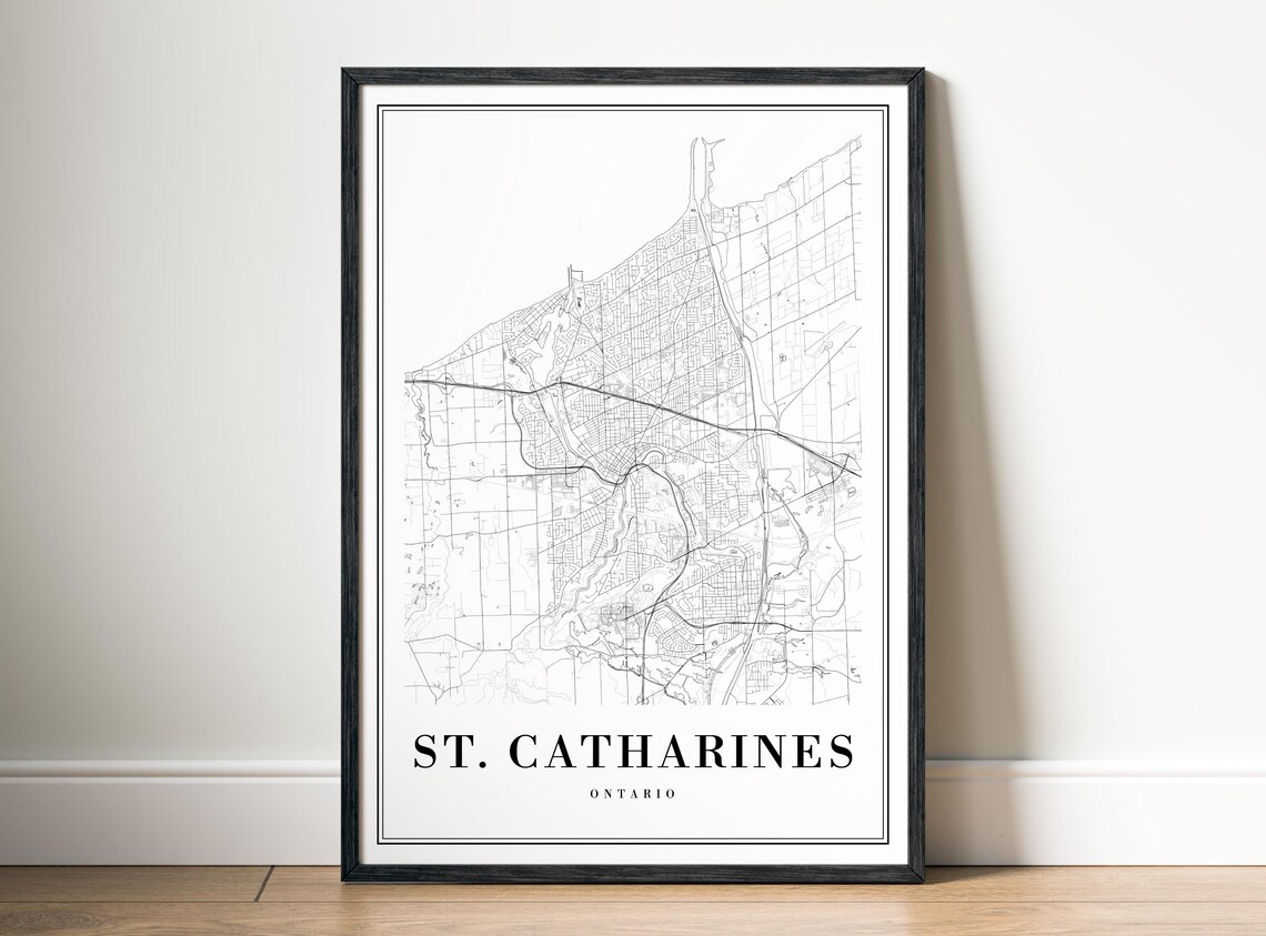St Catharines Ontario Canada Minimalist City Street Map Poster - Image 5