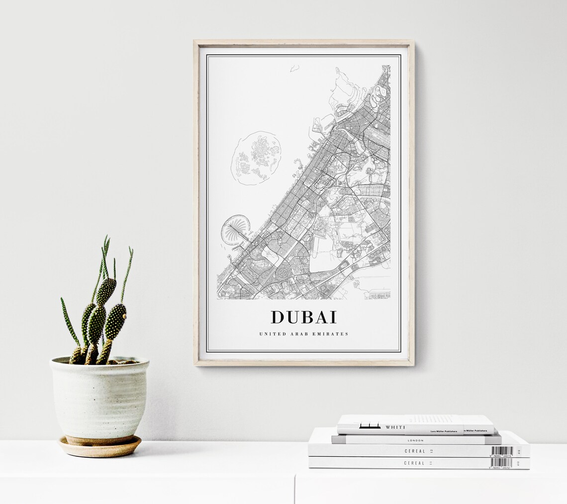 Dubai Map Print, Minimalist Travel Poster - Image 3