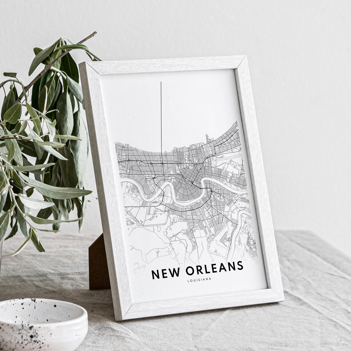 New Orleans Map Print, Minimalist Louisiana Poster - Image 4